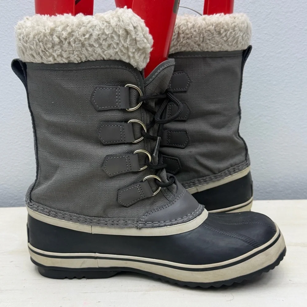 Sorel Grey Carnival Waterproof Winter Boots Size 7.5